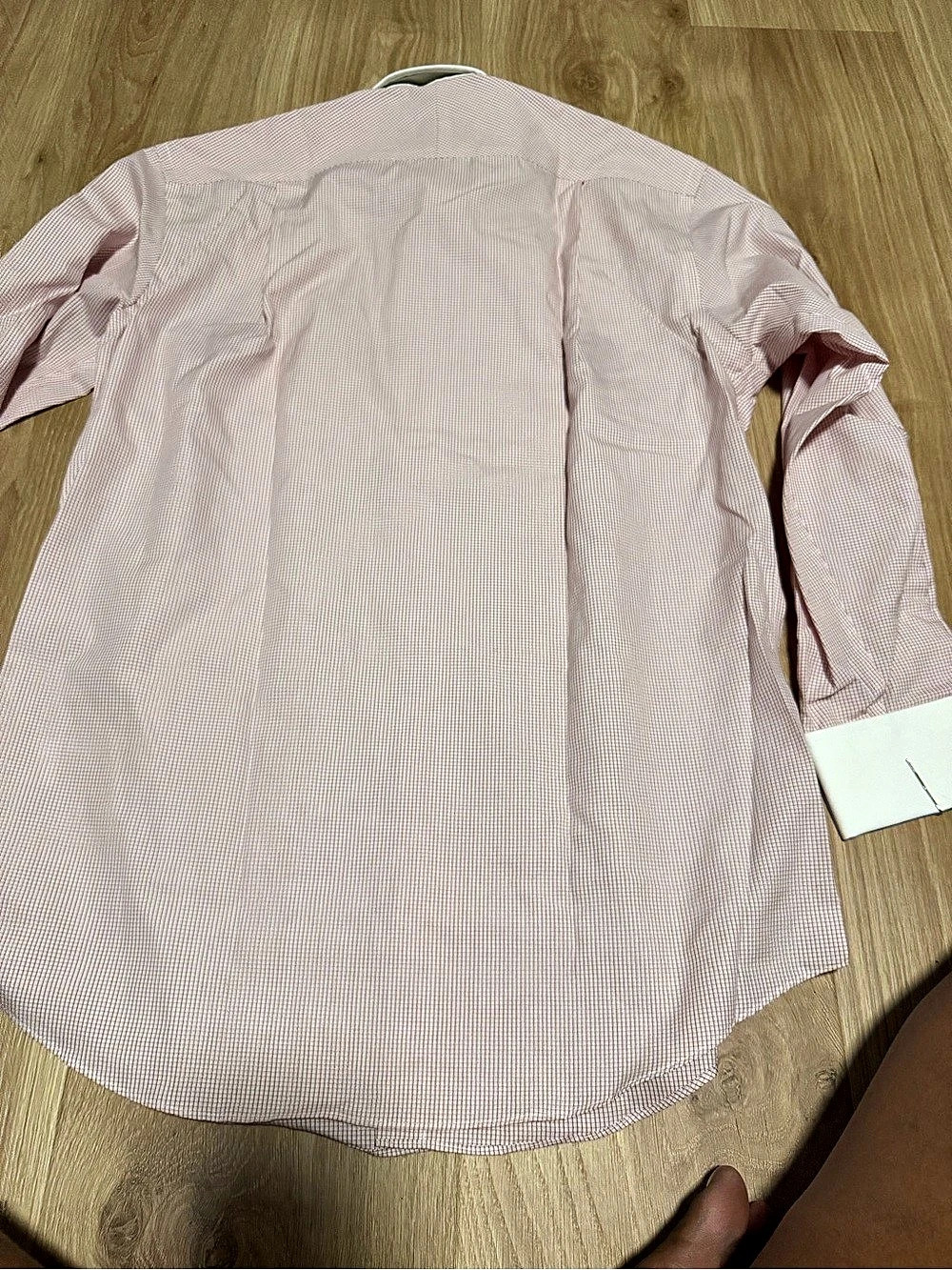 P.S. from Aéropostale Reserve Checkered Dress Shirt in Pink & White Size 15